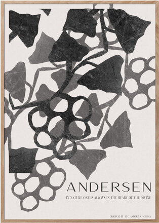 H.c. Andersen - Leafs & Grapes Home Decoration Posters & Frames Posters Graphical Patterns Multi/mønstret ChiCura*Betinget Tilbud