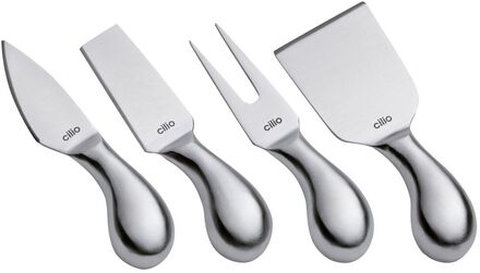 Osteknivsæt 4 Stk. I Gavesæske Piave Home Tableware Cutlery Cheese Knives Silver Cilio