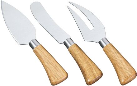 Osteknive, Sæt M. 3 Stk. Home Tableware Cutlery Cheese Knives Brown Cilio