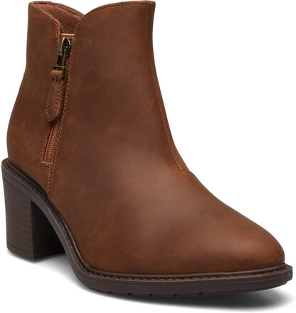 Scene Zip Shoes Boots Ankle Boots Ankle Boots With Heel Brown Clarks