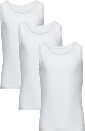 Claudio Boys 3-Pack Singlet Tops T-shirts Sleeveless White Claudio