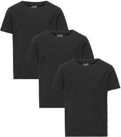 Claudio Boys 3-Pack T-Shirt Tops T-shirts Short-sleeved Black Claudio