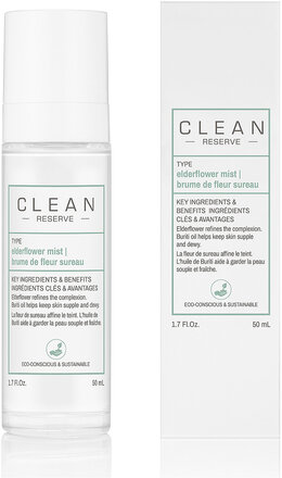 Clean Reserve Elderflower Face Mist 50 Ml Beauty WOMEN Skin Care Face T Rs Face Mist Nude CLEAN*Betinget Tilbud