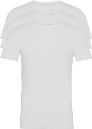 3-Pack Tee - Bamboo Tops T-shirts Short-sleeved White Clean Cut Copenhagen