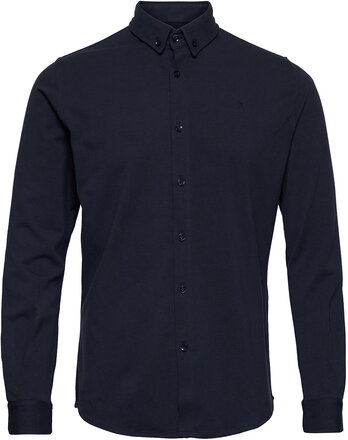 Hudson Stretch Shirt L/S Tops Shirts Casual Blue Clean Cut Copenhagen