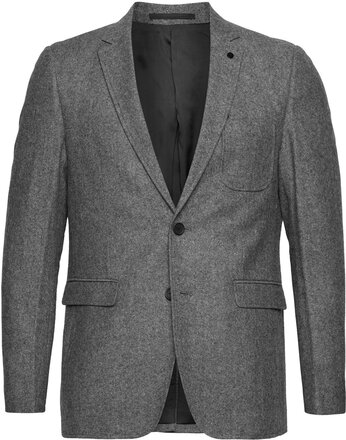 Santos Wool Blazer Suits & Blazers Blazers Single Breasted Blazers Grey Clean Cut Copenhagen