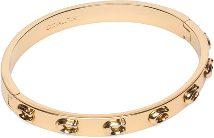 Coach Signature C Hinged Bangle Bracelet Designers Jewellery Bracelets Bangles Gold Coach Accessories