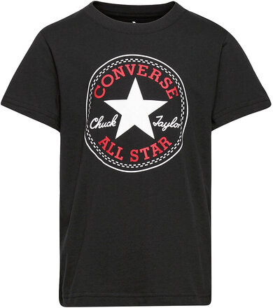 Cnvb Chuck Patch Tee T-shirts Short-sleeved Svart Converse*Betinget Tilbud