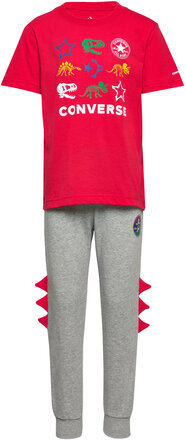 Dinos S/S Tee+Jogger Set / Dinos S/S Tee+Jogger Set Sport Sets With Short-sleeved T-shirt Red Converse