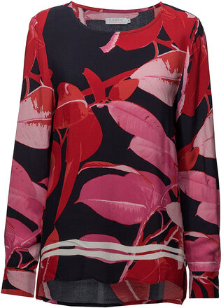 Moss Crepe Blouse W. Branch Print & Tops Blouses Long-sleeved Multi/patterned Coster Copenhagen