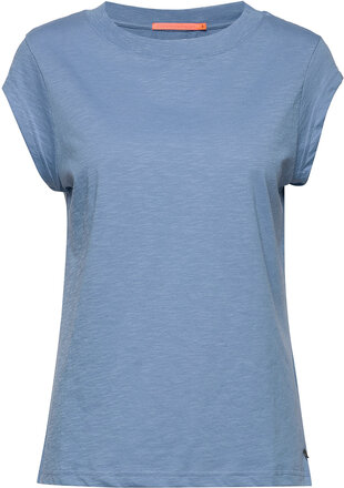 Cc Heart Basic T-Shirt T-shirts & Tops Short-sleeved Blå Coster Copenhagen*Betinget Tilbud