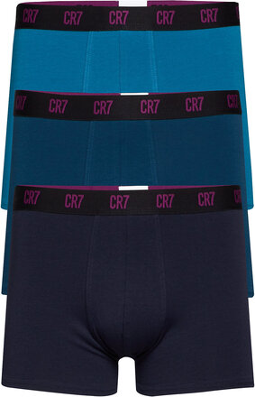 Cr7 Basic, Trunk, 3-Pack. Boksershorts Blå CR7*Betinget Tilbud