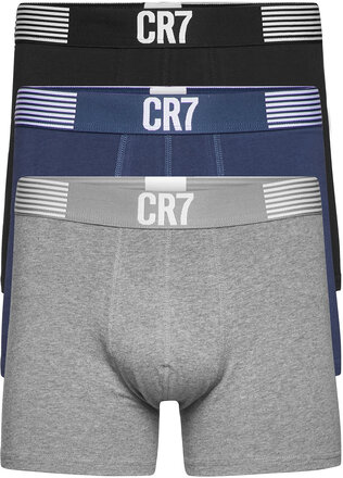 Cr7 Basic Trunk Organic 3-Pack Boksershorts Multi/mønstret CR7*Betinget Tilbud