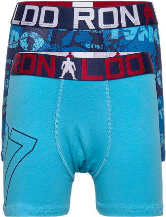 Cr7 Boys Trunk 2-Pack Night & Underwear Underwear Underpants Blå CR7*Betinget Tilbud