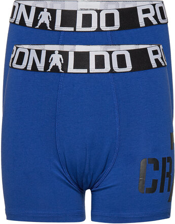 Cr7 Boys Trunk 2-Pack. Night & Underwear Underwear Underpants Blue CR7
