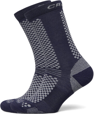 Core Warm Mid 2-Pack Sock Lingerie Socks Regular Socks Grå Craft*Betinget Tilbud