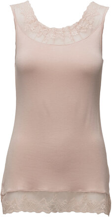 Florence Top Tops T-shirts & Tops Sleeveless Pink Cream