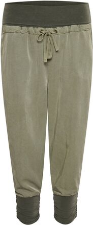 Line Pants Bottoms Sweatpants Green Cream