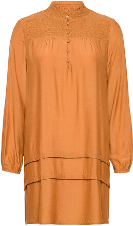 Signecr Mini Dress Kort Kjole Oransje Cream*Betinget Tilbud