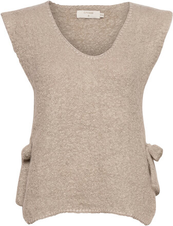 Maggiecr Sleeveless Pullover Vests Knitted Vests Creme Cream*Betinget Tilbud