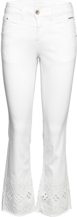 Cranalis Jeans - Shape Fit Bottoms Jeans Boot Cut White Cream