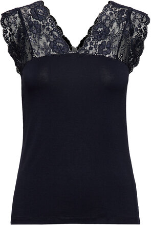 Cupoppy Lace Top Tops T-shirts & Tops Sleeveless Black Culture