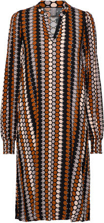 Cusuzy Giselle Ls Dress Knälång Klänning Multi/patterned Culture