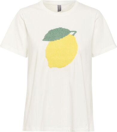 Cugith Lemon T-Shirt Tops T-shirts & Tops Short-sleeved White Culture