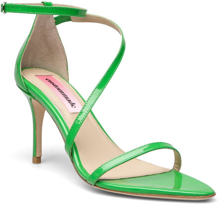 Amy Patent Sandal Med Klack Green Custommade