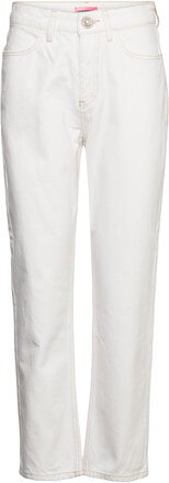 Yukia Bottoms Jeans Straight-regular White Custommade