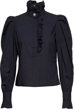 Brandy Tops Blouses Long-sleeved Black Custommade