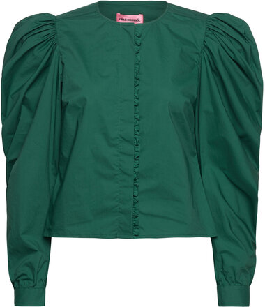 Beri Tops Blouses Long-sleeved Green Custommade