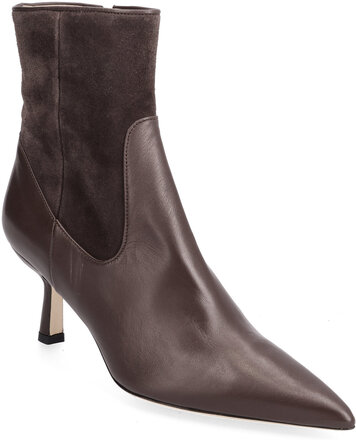 Avelo Shoes Boots Ankle Boots Ankle Boots With Heel Brown Custommade