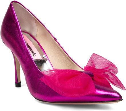 Aljo Metallic Tulle Shoes Heels Pumps Classic Pink Custommade