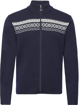 Dalestølen Masc Jacket Knitwear Full Zip Jumpers Marineblå Dale Of Norway*Betinget Tilbud