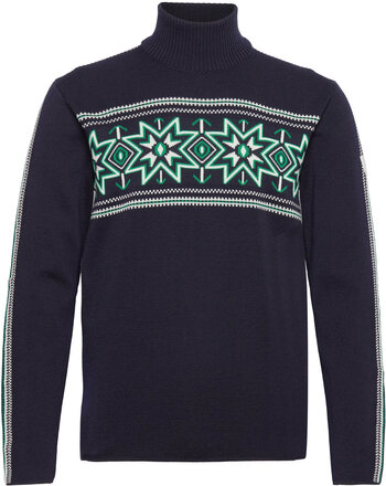 Tindefjell Masc Sweater Knitwear Turtlenecks Marineblå Dale Of Norway*Betinget Tilbud