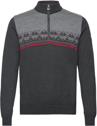 Liberg Masc Sweater Tops Knitwear Half Zip Jumpers Grey Dale Of Norway
