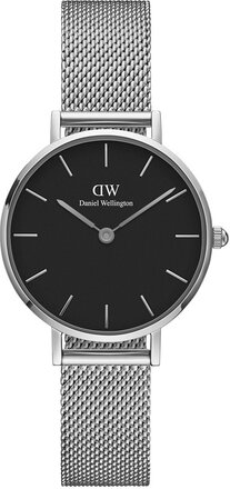 Petite 36 Sterling S Black Accessories Watches Analog Watches Silver Daniel Wellington