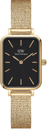 Quadro 20X26 Pressed Evergold G Black Accessories Watches Analog Watches Gold Daniel Wellington