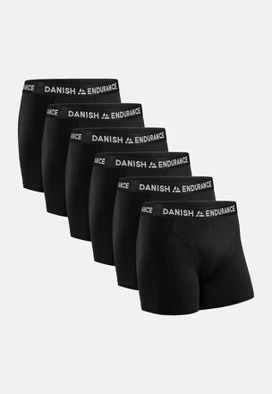 Men's Classic Trunks 6-Pack Night & Underwear Underwear Underpants Svart Danish Endurance*Betinget Tilbud
