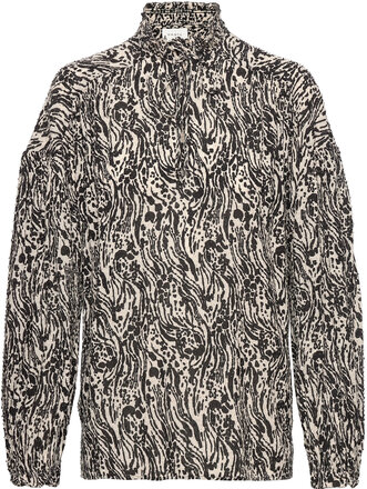 Cameron Print Top Tops Blouses Long-sleeved Multi/patterned Dante6