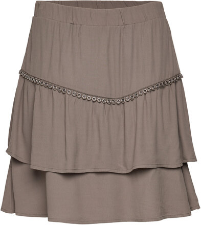 D6Chia Eyelet Mini Skirt Kort Kjol Grey Dante6