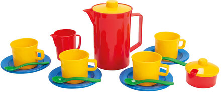 Coffee Set In Net 17 Pcs Toys Toy Kitchen & Accessories Coffee & Tee Sets Multi/mønstret Dantoy*Betinget Tilbud