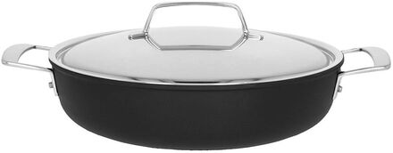 Alu Pro 5, Serveringspan +Låg 28 Cm Sort Rund Home Kitchen Pots & Pans Saucepans Black DEMEYERE
