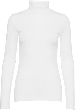 01 The Rollneck Tops T-shirts & Tops Long-sleeved White Denim Hunter