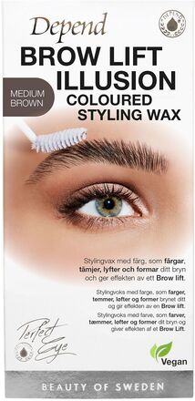 Pe Brow Illusion Wax M.brown Se/No/Dk Beauty Women Makeup Eyes Eyebrows Eyebrow Pomade Nude Depend Cosmetic