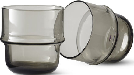 Unda Glas 2 Pack Home Tableware Glass Drinking Glass Grey Design House Stockholm