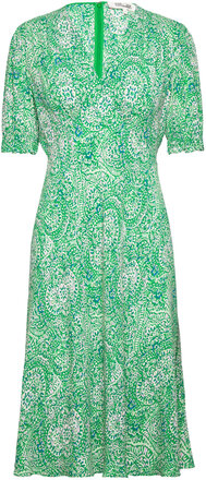 Dvf Jemma Dress Dresses Summer Dresses Grønn Diane Von Furstenberg*Betinget Tilbud