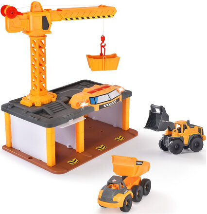 Dickie Toys Volvo Construction Station Toys Toy Cars & Vehicles Toy Vehicles Construction Cars Yellow Dickie Toys