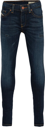 Dhary-J Trousers Jeans Skinny Jeans Blå Diesel*Betinget Tilbud